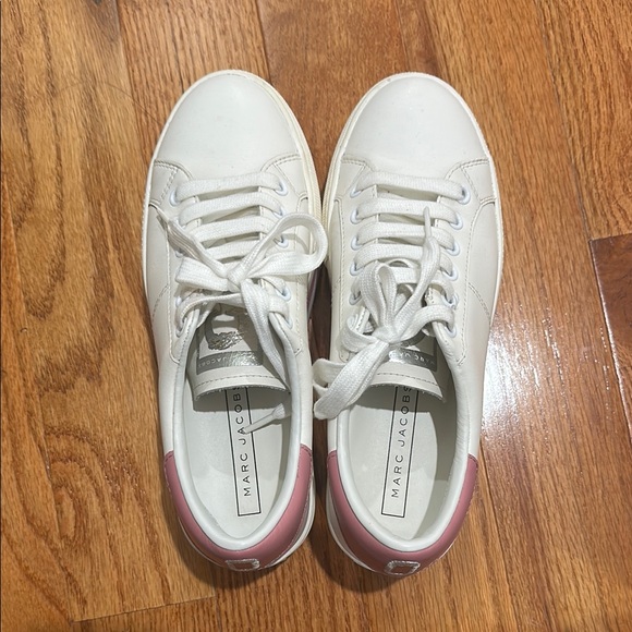 Marc Jacobs Shoes - Marc Jacobs White and Pink Platform Sneakers with Classic Design